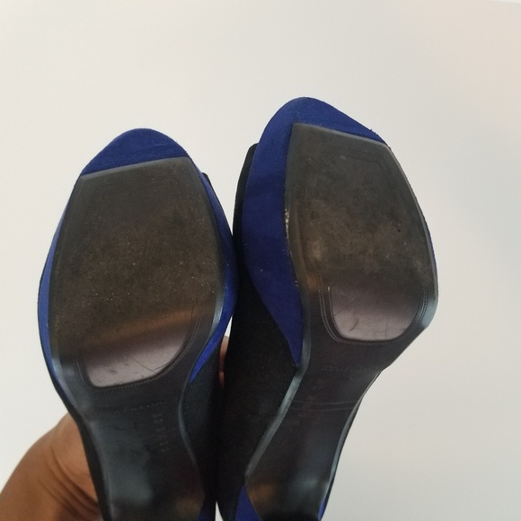 SOLD 💫 Zara Trafaluc Black&Blue Heels 8.5 - Picture 3 of 8